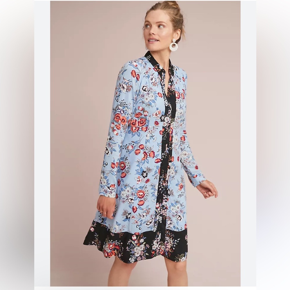 Anthropologie Maeve Leyster Shirtdress Size Small